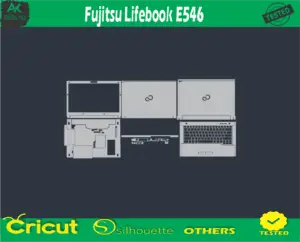 Fujitsu Lifebook E546 Skin Vector Template