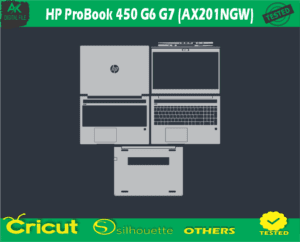 HP ProBook 450 G6 G7 (AX201NGW) Skin Vector Template
