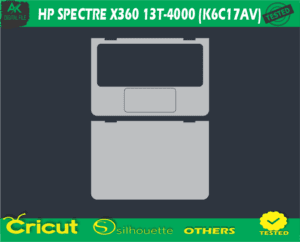 HP SPECTRE X360 13T-4000 (K6C17AV) Skin Vector Template