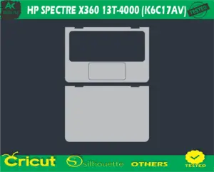 HP SPECTRE X360 13T-4000 (K6C17AV) Skin Vector Template