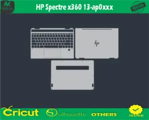 HP Spectre x360 13-ap0xxx Skin Vector Template