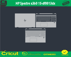 HP Spectre x360 15-df0013dx Skin Vector Template