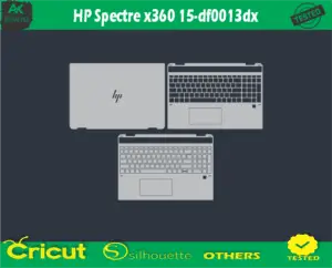 HP Spectre x360 15-df0013dx Skin Vector Template