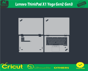 Lenovo ThinkPad X1 Yoga Gen2 Gen3 Skin Vector Template