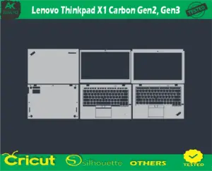 Lenovo Thinkpad X1 Carbon Gen2 Gen3 Skin Vector Template