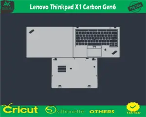 Lenovo Thinkpad X1 Carbon Gen6 Skin Vector Template