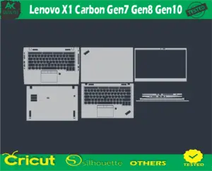 Lenovo X1 Carbon Gen7 Gen8 Gen10 Skin Vector Template