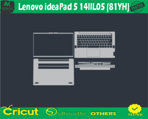 Lenovo ideaPad 5 14IIL05 (81YH) 4Skin Vector Template