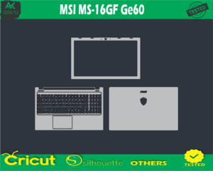 MSI MS-16GF GE60 Skin Vector Template