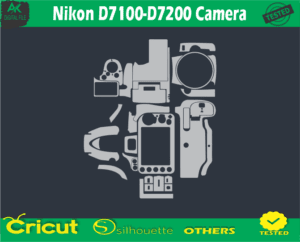Nikon D7100-D7200 Camera Skin Vector Template