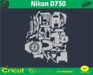 Nikon D750 Skin Vector Template