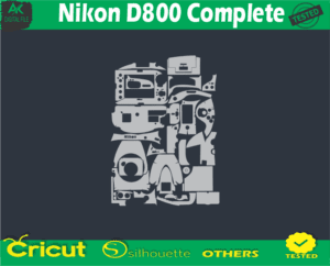 Nikon D800 Complete Skin Vector Template