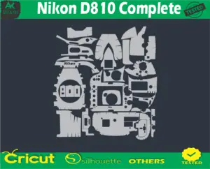 Nikon D810 Complete Skin Vector Template