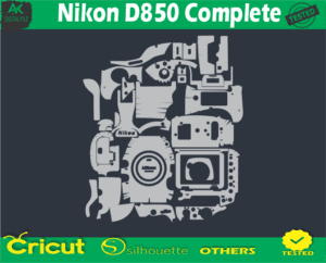 Nikon D850 Complete Skin Vector Template