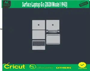 Surface Laptop Go (2020 Model 1943) Skin Vector Template