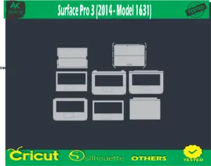 Surface Pro 3 (2014 – Model 1631) Skin Vector Template