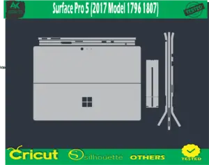 Surface Pro 5 (2017 Model 1796 1807) Skin Vector Template