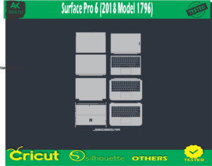 Surface Pro 6 (2018 Model 1796) Skin Vector Template