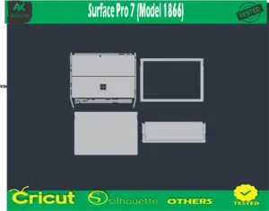 Surface Pro 7 (Model 1866) Skin Vector Template