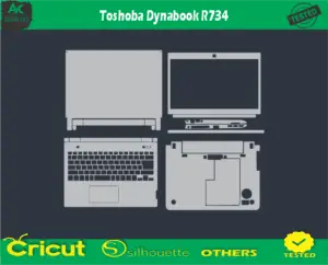 Toshoba Dynabook R734 Skin Vector Template