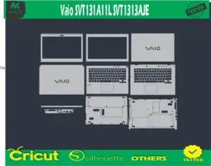 Vaio SVT131A11L SVT1313AJE Skin Vector Template