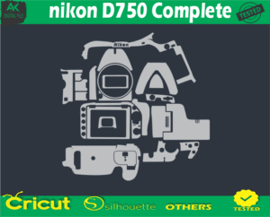 nikon D750 Complete Skin Vector Template