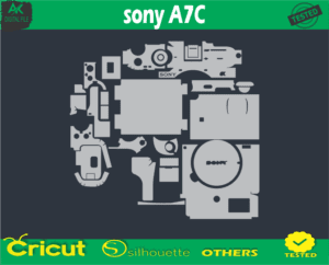 sony A7C Camera Skin Vector Template