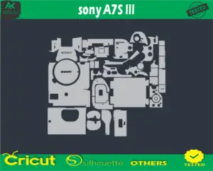 sony A7S III Camera Skin Vector Template