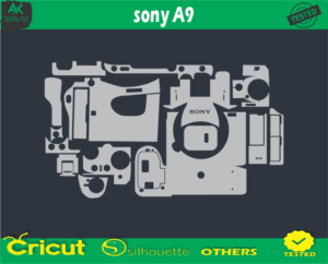 sony A9 full Camera Skin Vector Template