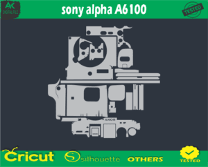 sony alpha A6100 Skin Vector Template