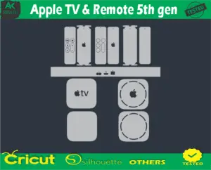 Apple TV & Remote 5th gen Skin Vector Template