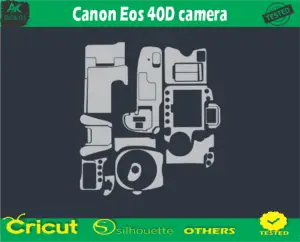 Canon Eos 40D camera Skin Vector Template