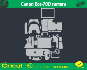 Canon Eos-70D camera Skin Vector Template