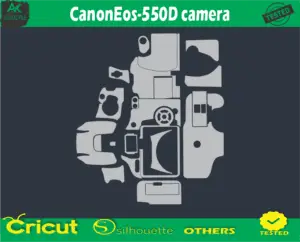 CanonEos-550D camera Skin Vector Template