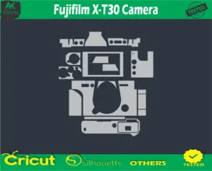 Fujifilm X-T30 Camera Skin Vector Template