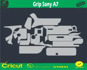 Grip Sony A7 Skin Vector Template