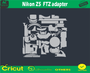 Nikon Z5 FTZ adapter Skin Vector Template
