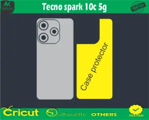 Tecno spark 10c 5g mobile Skin Vector Template