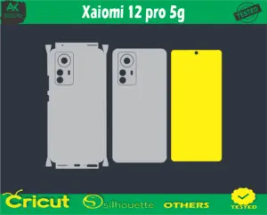 Xaiomi 12 pro 5g Skin Vector Template