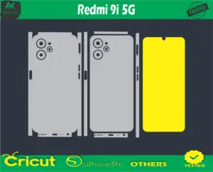 redmi 9i 5G mobile Skin Vector Template