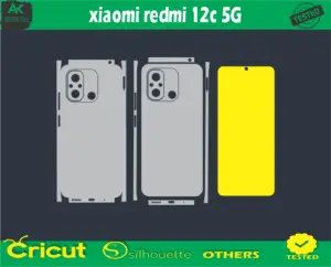 xiaomi redmi 12c 5G mobile Skin Vector Template