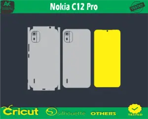 Nokia C12 Pro Skin Vector Template