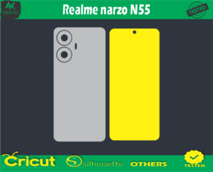 Realme narzo N55 Skin Vector Template