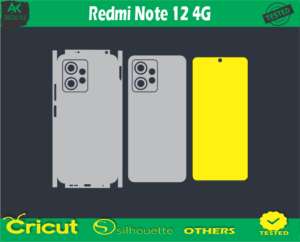 Redmi Note 12 4G Skin Vector Template