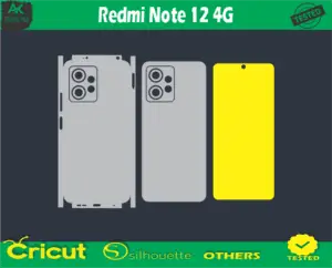 Redmi Note 12 4G Skin Vector Template