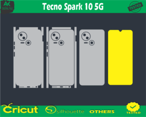 Tecno Spark 10 5G Skin Vector Template