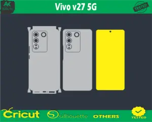 Vivo v27 5G Skin Vector Template