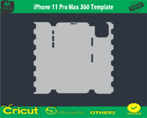 iPhone 11 Pro Max 360 Template Skin Vector Template