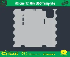 iPhone 12 Mini 360 Template Skin Vector Template