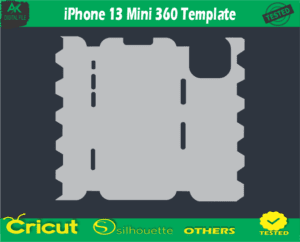 iPhone 13 Mini 360 Template Skin Vector Template